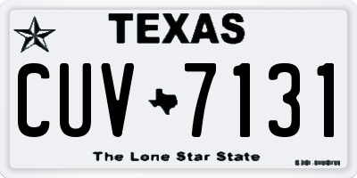 TX license plate CUV7131
