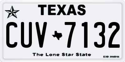 TX license plate CUV7132
