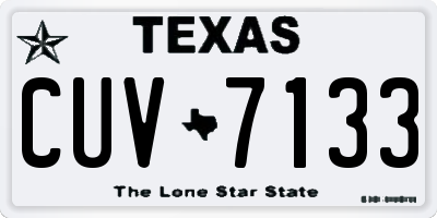 TX license plate CUV7133