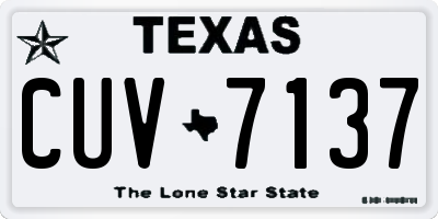TX license plate CUV7137
