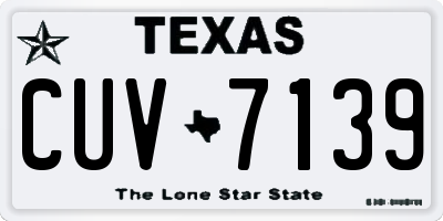 TX license plate CUV7139