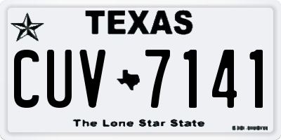 TX license plate CUV7141