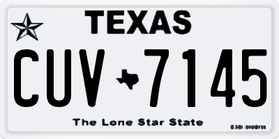 TX license plate CUV7145