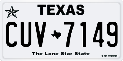 TX license plate CUV7149