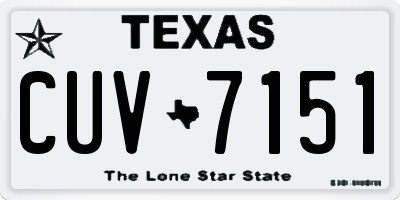 TX license plate CUV7151
