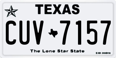 TX license plate CUV7157