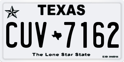 TX license plate CUV7162