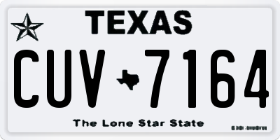 TX license plate CUV7164