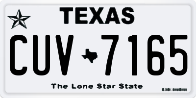 TX license plate CUV7165