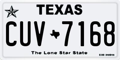 TX license plate CUV7168