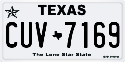 TX license plate CUV7169