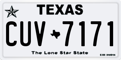 TX license plate CUV7171