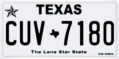 TX license plate CUV7180