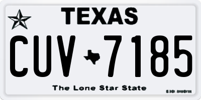 TX license plate CUV7185