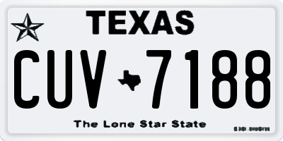 TX license plate CUV7188