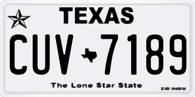 TX license plate CUV7189