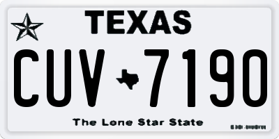 TX license plate CUV7190