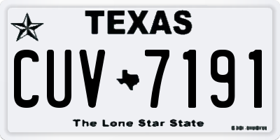 TX license plate CUV7191