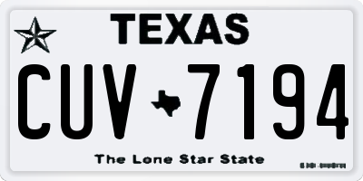 TX license plate CUV7194