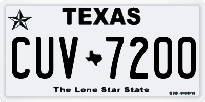 TX license plate CUV7200