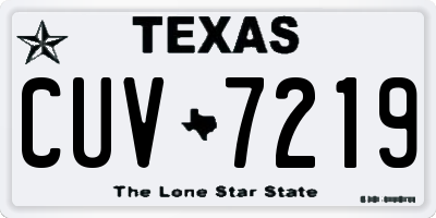 TX license plate CUV7219