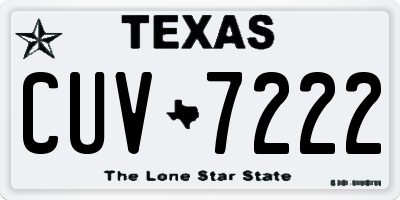 TX license plate CUV7222