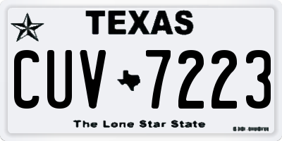 TX license plate CUV7223