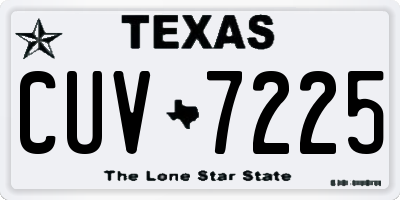 TX license plate CUV7225
