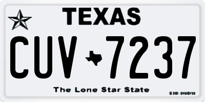 TX license plate CUV7237