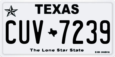 TX license plate CUV7239