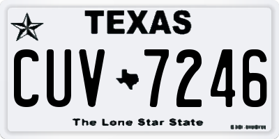 TX license plate CUV7246