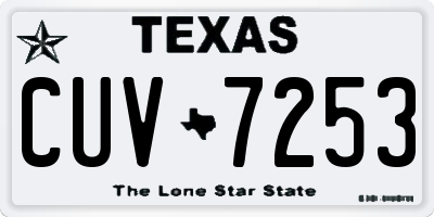 TX license plate CUV7253
