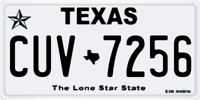 TX license plate CUV7256