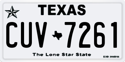 TX license plate CUV7261