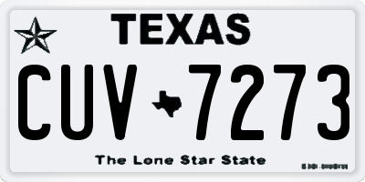 TX license plate CUV7273