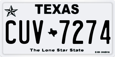 TX license plate CUV7274