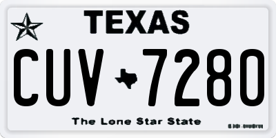 TX license plate CUV7280