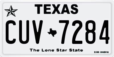 TX license plate CUV7284