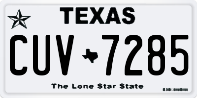 TX license plate CUV7285