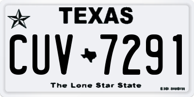 TX license plate CUV7291