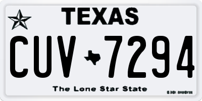 TX license plate CUV7294