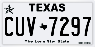 TX license plate CUV7297