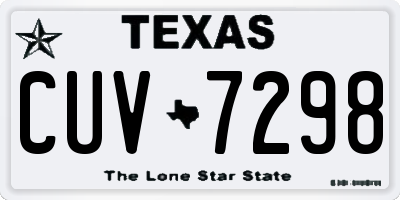 TX license plate CUV7298