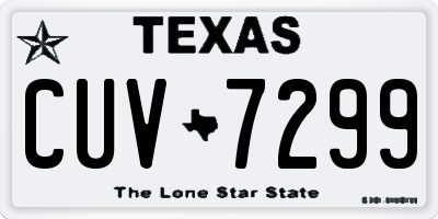 TX license plate CUV7299