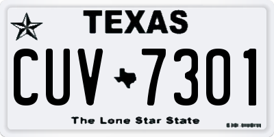 TX license plate CUV7301