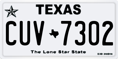 TX license plate CUV7302