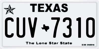 TX license plate CUV7310