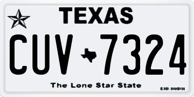 TX license plate CUV7324