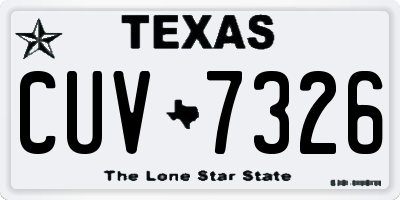 TX license plate CUV7326