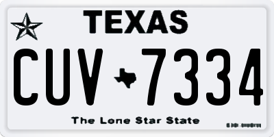 TX license plate CUV7334